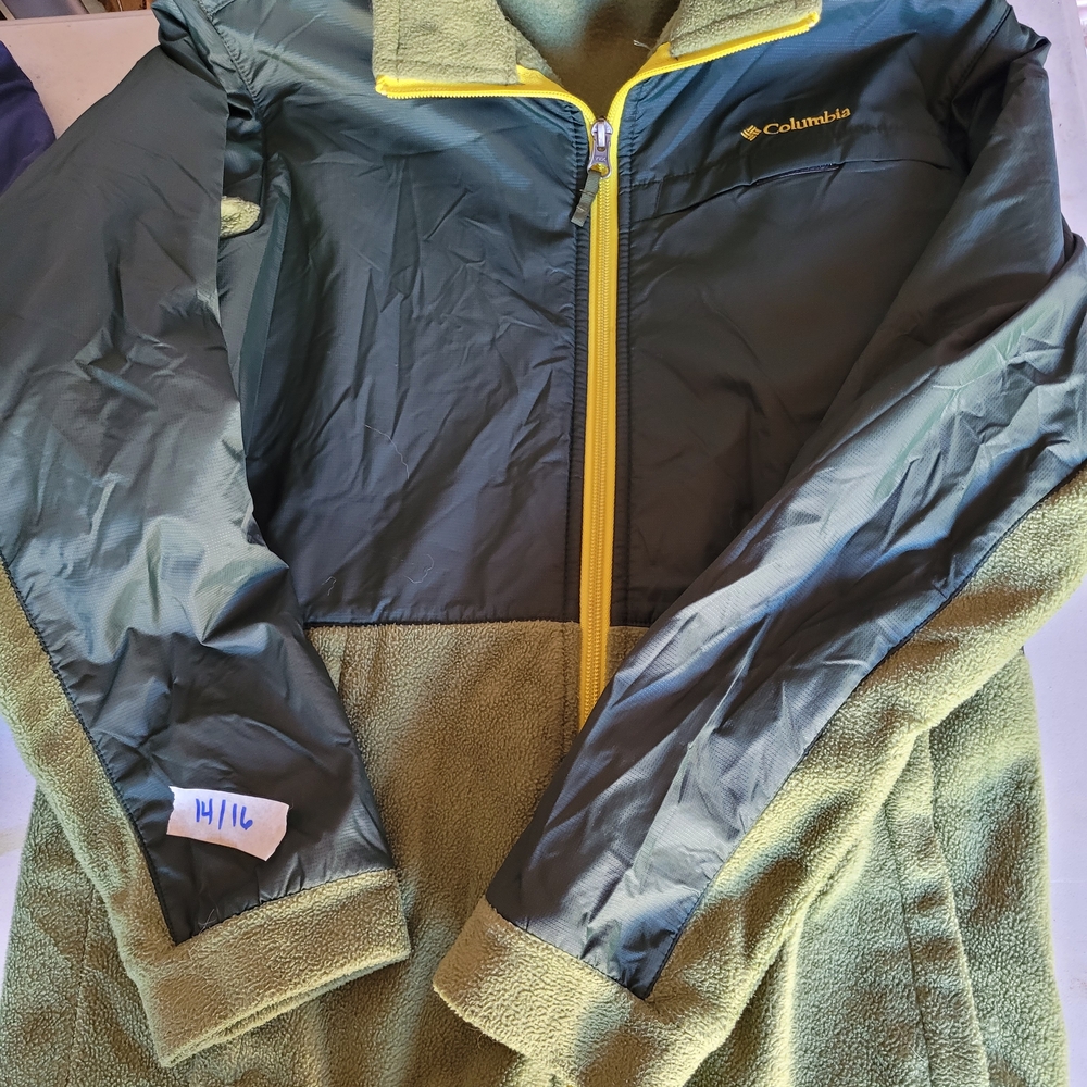 Columbia Kids' Green Jacket with Yellow Accents